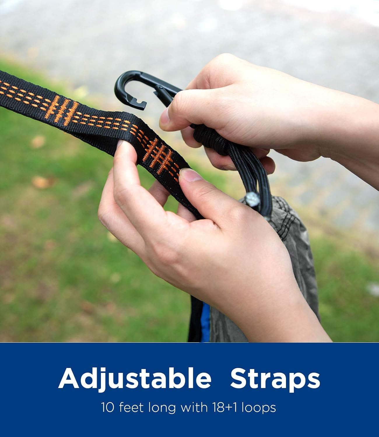 Camping Hammock Single & Double Portable Hammock Ultralight Nylon Parachute Hammocks with 2 Hanging Straps for Backpacking, Travel, Beach, Camping, Hiking, Backyard