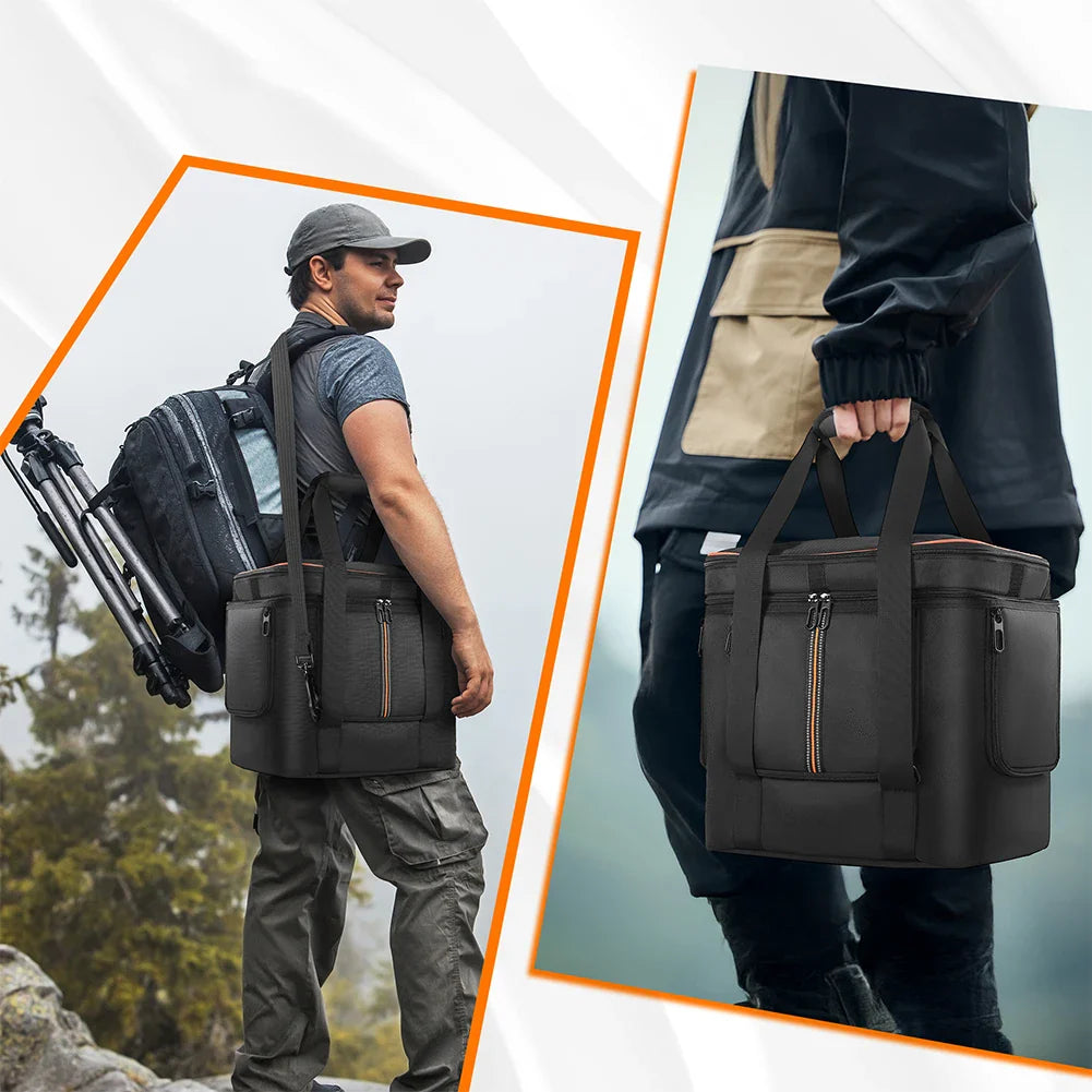 Portable Carrying Case for Jackery Explorer 2000 V2/1000 v2/240 v2/300 Plus Travel Bag Waterproof with Shoulder Strap & Handle-2