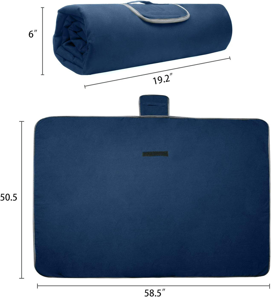 Large Waterproof Outdoor Blanket, Soft Warm Windproof Stadium Blanket with Sherpa Fleece and Foldable for Outdoor Sport, Baseball, Football, Beach, Concerts, Car