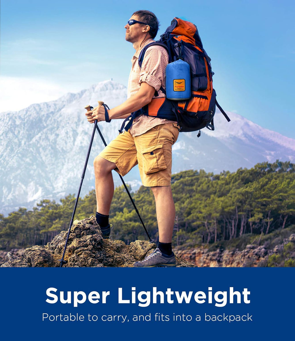 Camping Hammock Single & Double Portable Hammock Ultralight Nylon Parachute Hammocks with 2 Hanging Straps for Backpacking, Travel, Beach, Camping, Hiking, Backyard