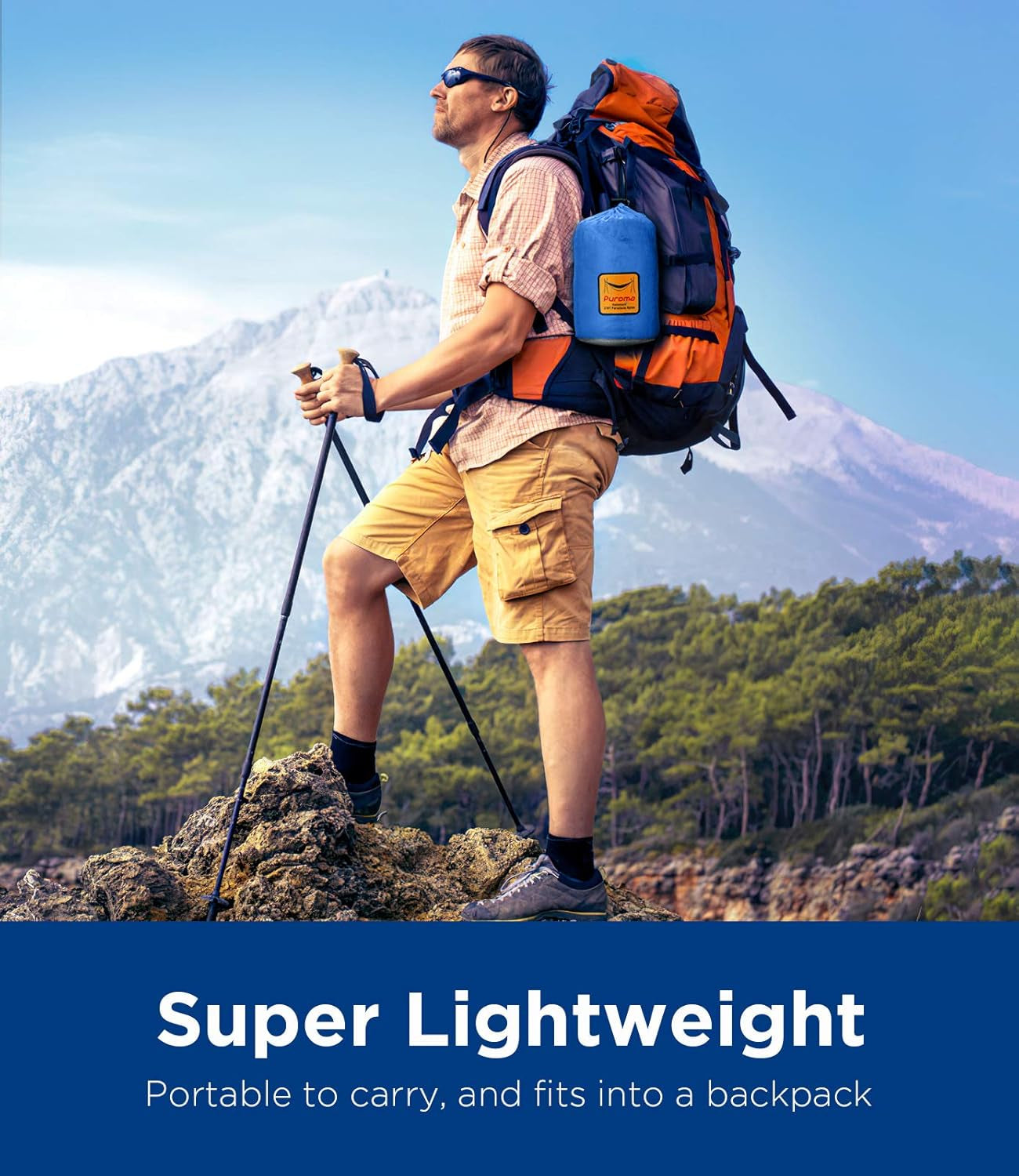 Camping Hammock Single & Double Portable Hammock Ultralight Nylon Parachute Hammocks with 2 Hanging Straps for Backpacking, Travel, Beach, Camping, Hiking, Backyard